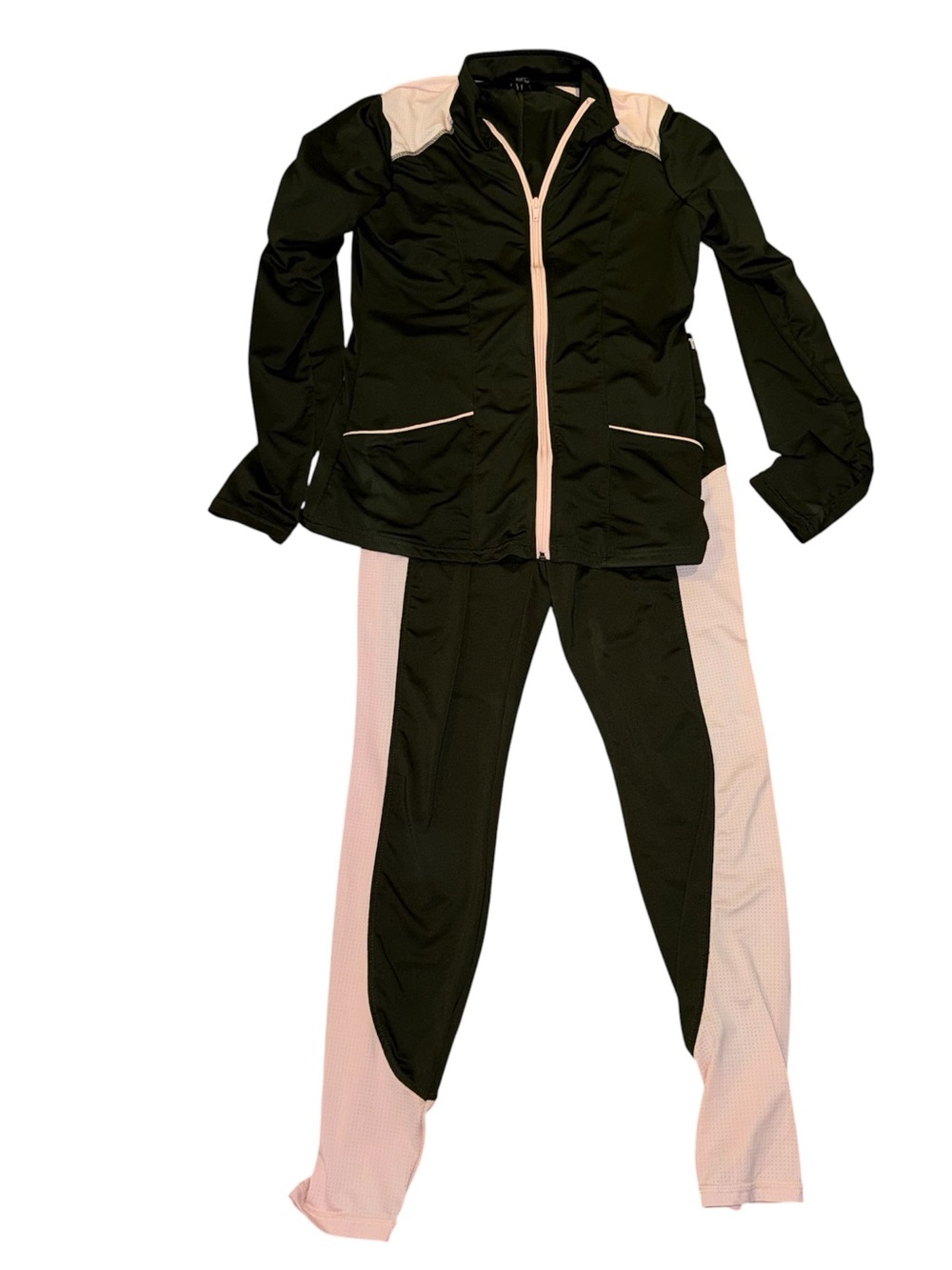 Zip up & leggings set - (defect, read description)